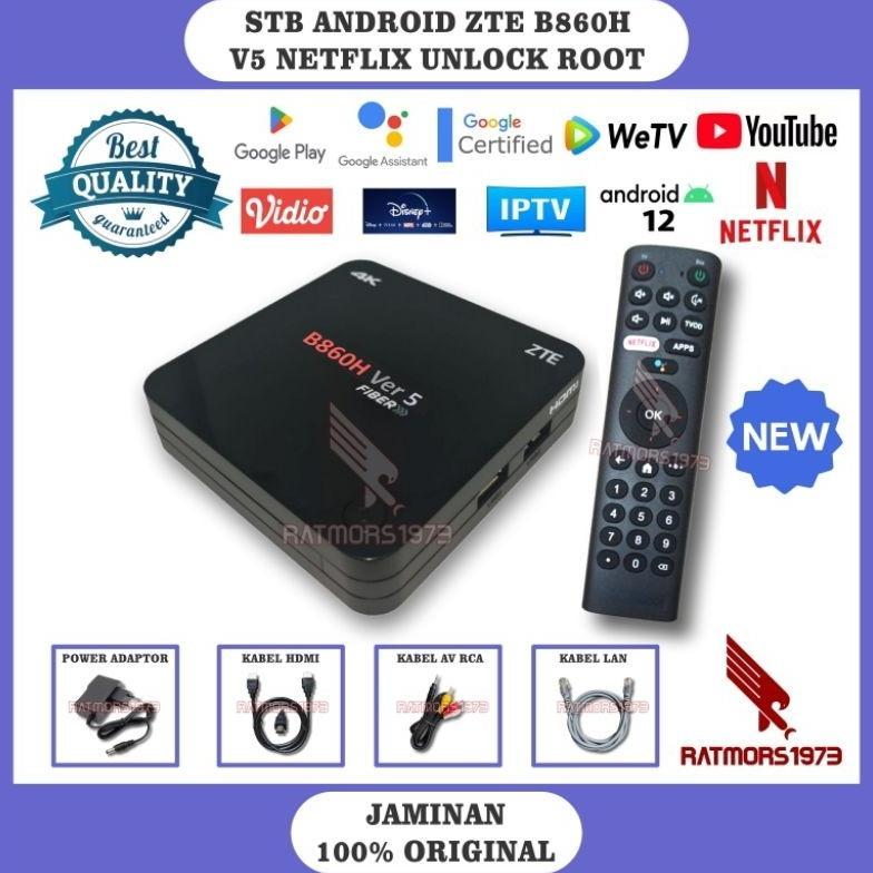 CUCI GUDANG STB Android Smart TV Box B86OH V5 4K Hybrid OS 12 UPDATE ATV TERBARU Unlock Root Plug an