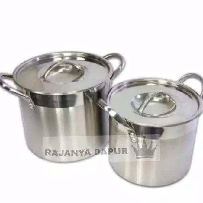 Panci stockpot stainless steel supra 8-12qt - panci stainless supra