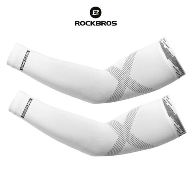 ROCKBROS XT022 Arm Sleeve - Manset Kaos Tangan Lari Sepeda - WHITE