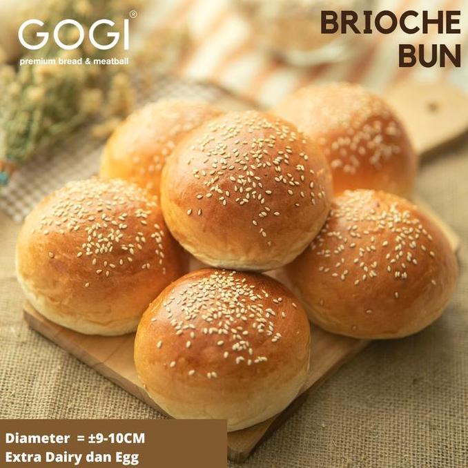 Eatstraight- Roti Burger Brioche Bun Burger Roti Bun Brioche Premium Isi 6 Pcs