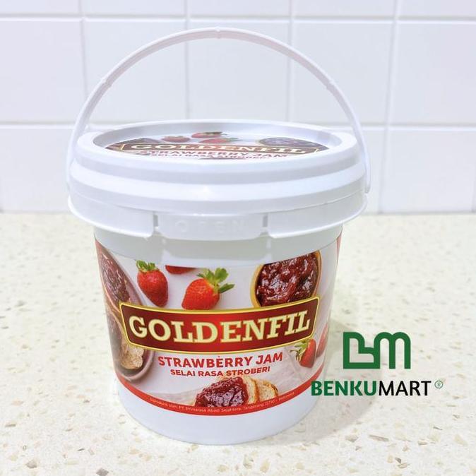 Eatstraight- Goldenfil Strawberry Jam 1Kg | Selai Strawberry Goldenfil