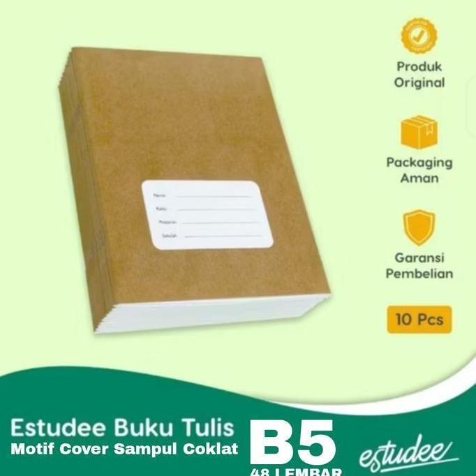 Buku Tulis Estudee Motif Sampul Coklat  Isi 10