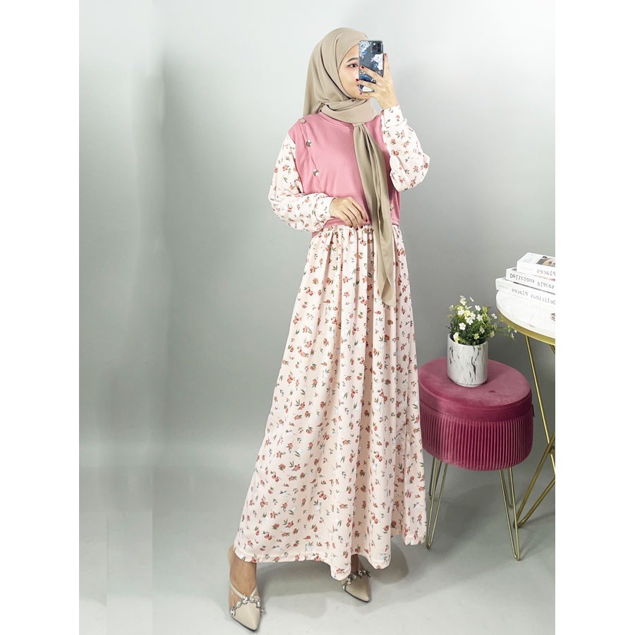 GAMIS ALHAMBRA BUNGA MAXY WANITA GL FASHION