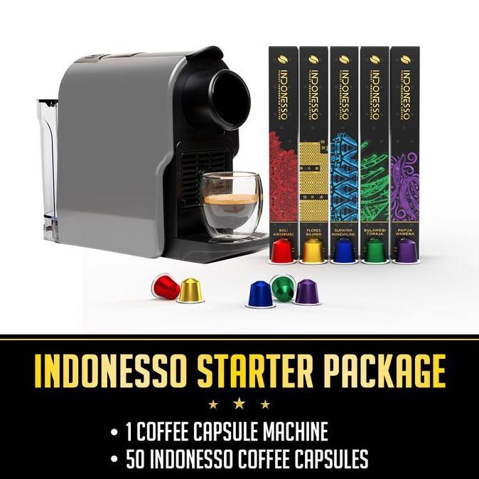 INDONESSO Starter Package Coffee Capsule Machine Mesin Kapsul Kopi