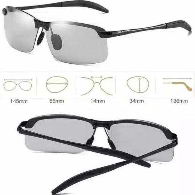 Shiyo- Kacamata Polarized Photochromic Pria Wanita / Kacamata Anti Silau Siang Malam Polarized Photo