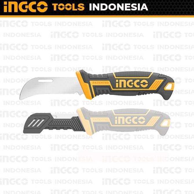 Oritatami- Cable Stripping Knife (Curved 8) Ingco Hpk82001 Pisau Bengkok Kupas Pengupas Kabel Stainl