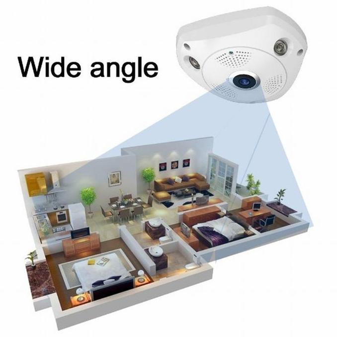 Kyatchi- Ip Camera / Ip Cam Vr V380. Wireless Fish Eye 360 Panoramic Lens Cam