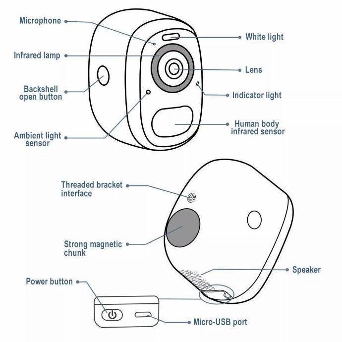 Kyatchi- Teknobi Ip Camera Cctv Solar Portable Baterai Cg1 Waterproof Wireless