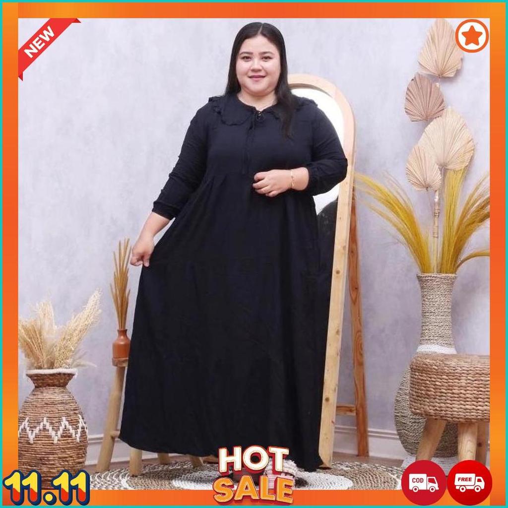 Gamis Susun Rayon Premium Jumbo Ld 130 Busui Frendly [L7]