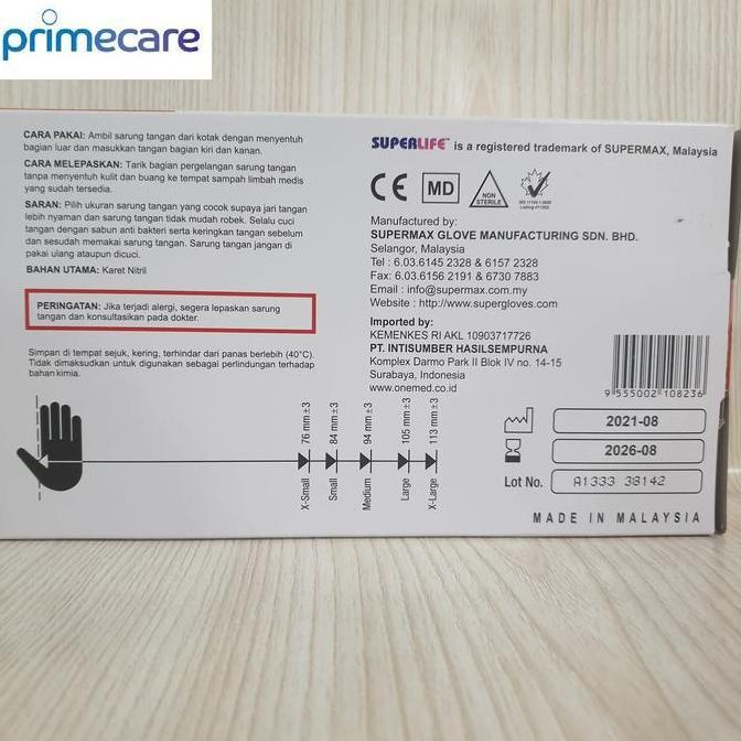 Sochi- Sarung Tangan Nitril / Handscoon Nitril Safeglove / Sarung Tangan Nitril Onehealth