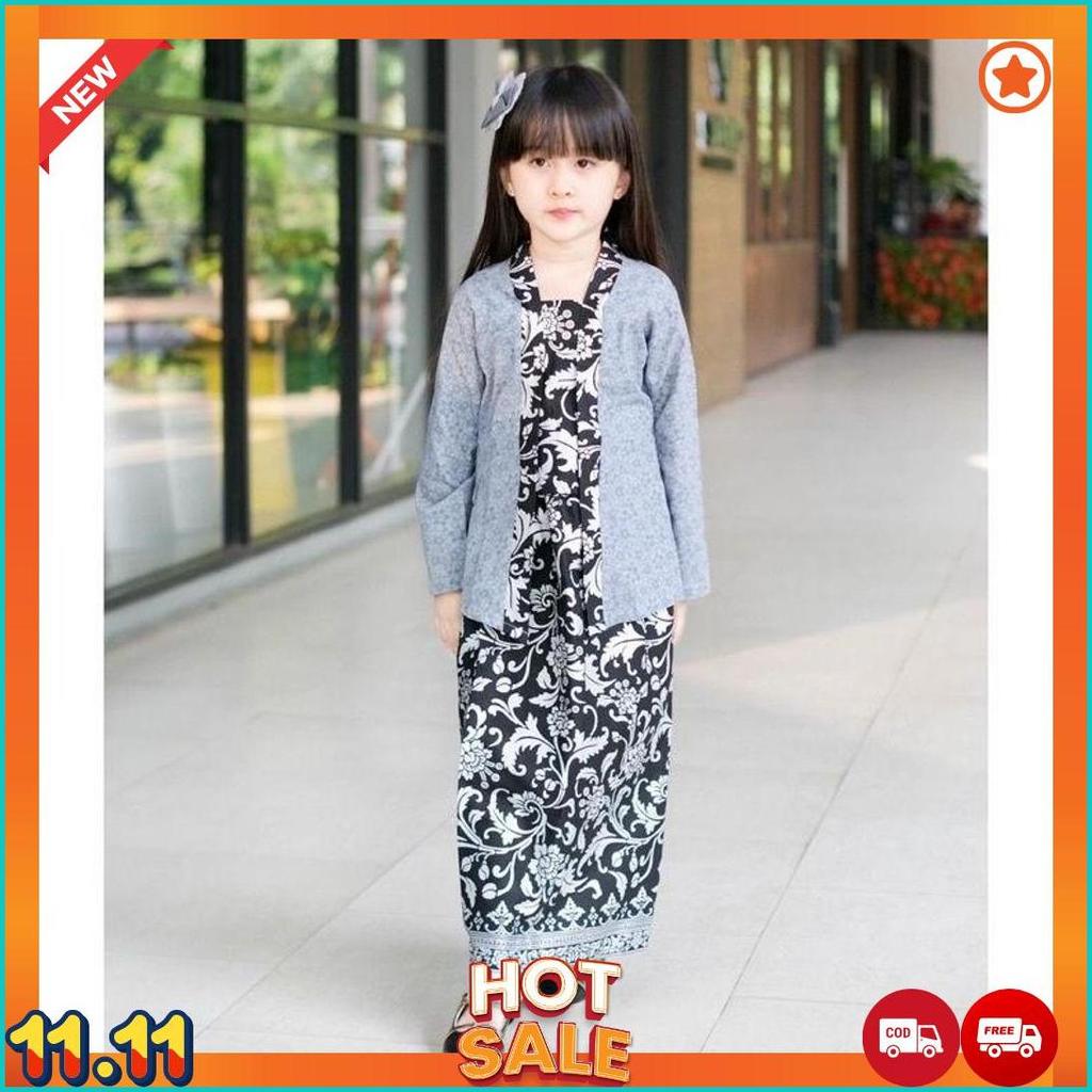 Kebaya Anak Lengan Panjang 1-9 Tahun Baju Karnaval Anak [L7]