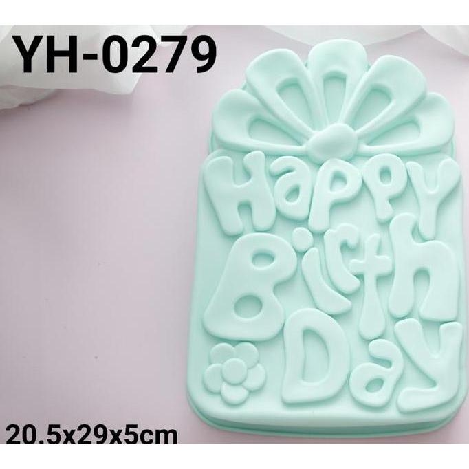 YH-0279 Loyang silikon loyang pudding cetakan puding happy birthday
