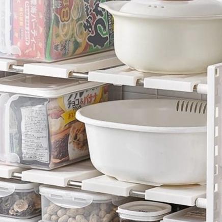 Rak Panci Bawah Wastafel 2 Susun Rak Susun Bumbu Dapur Rak Dapur Serbaguna