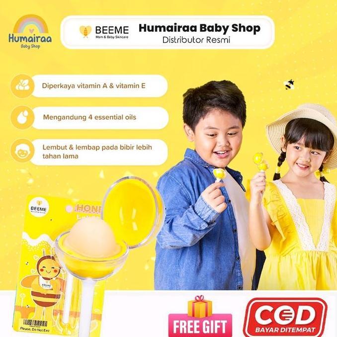 Ulipstik- [Fuji Approved] Beeme Honey Lolipop Balm || Pelembab Bibir Memberikan Efek Pink Pada Bibir