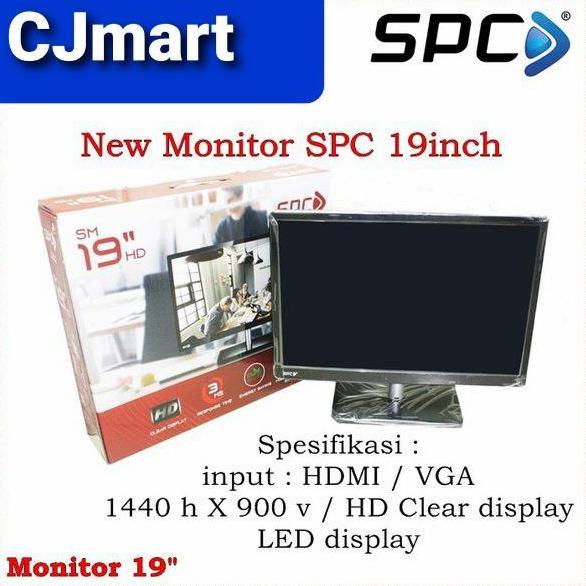 SPC LED Monitor 19" inch Full HD HDMI VGA Garansi Resmi