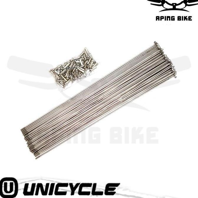 Jari Jari Unicycle Sepeda 26" 14G x 262mm Chrome STAINLESS Ruji Spokes