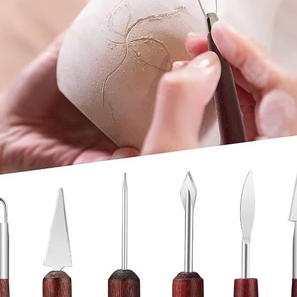 6Pcs Alat Ukir Clay/Clay Tool/Clay Tools Set/Alat Ukir Keramik Lengkap/Perkakas Polymer Clay