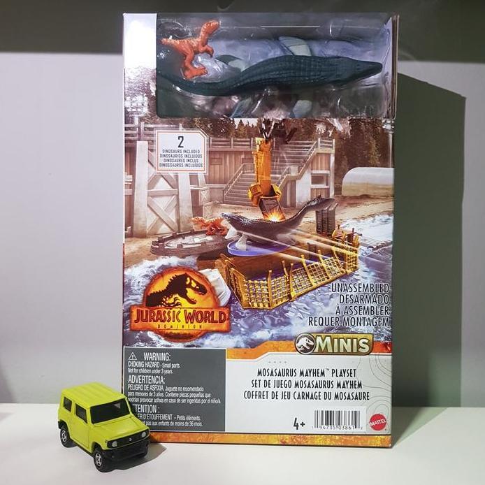 Ready Jurassic world Dominion Minis Mosaurus Mayhem playset mattel original