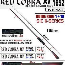 TERMURAH - JORAN KENZI RED COBRA XT 1652 4-10lbs 5-12lbs Spinning pancing