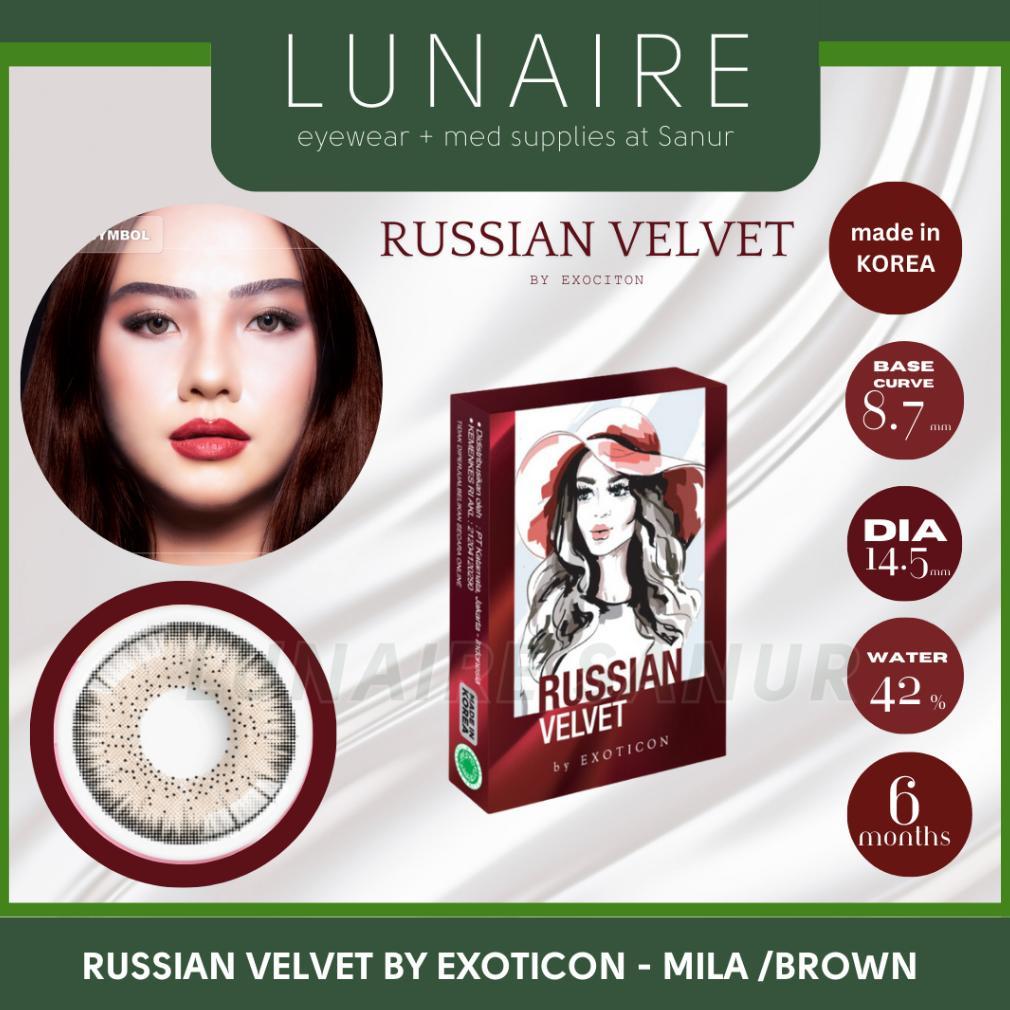 RECOMMENDED Russian Velvet Softlens Warna Minus 14,5 mm by Exoticon X2 Contact Lens Free Case Normal