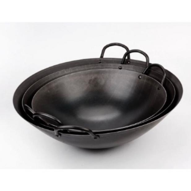 BEST SELLER CARBON STEEL WOK WAJAN BAJA HITAM 70CM SUPER JUMBO SANGAT TEBAL