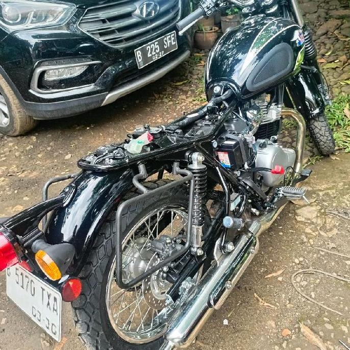 breket penahan tas sidebag kawasaki meguro w230 siderack meguro w230