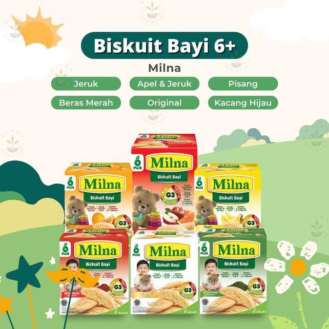 Milna Biskuit Bayi 6+ -Snack Bayi - Cemilan Anak - Milna Biskuit