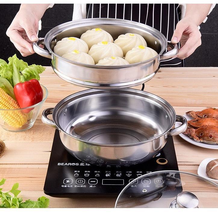 DISKON PANCI 2 SUSUN PANCI KUKUS 2 SUSUN PANCI STEAMER 2 SUSUN STAINLESS 28 CM KUKUSAN