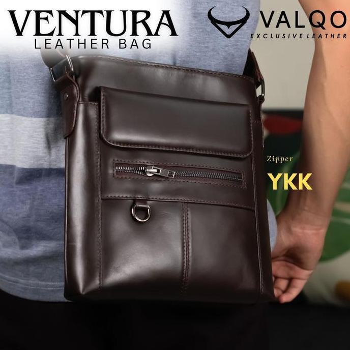 Gabrim- [Valqo] Ventura Tas Kulit Sapi Tas Selempang Slingbag Tas Pria Laki-Laki Cowok
