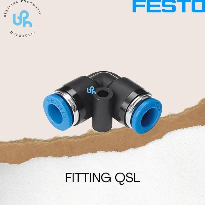 DISKON QSL-12 FITTING ELBOW PNEUMATIC FESTO PUSH IN QSL-12