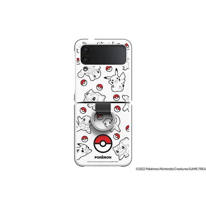 NEW Samsung Z Flip 4 Original Pokemon Case Silicone Ring Cover Casing