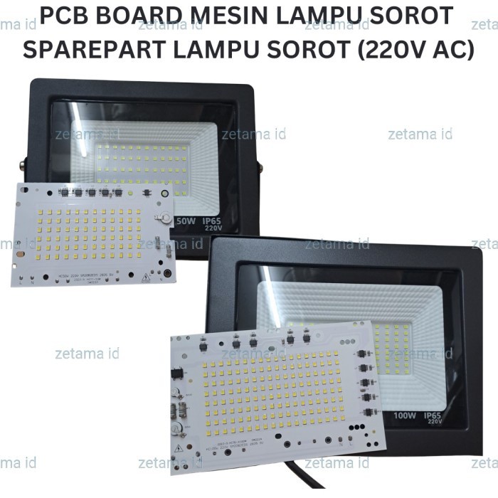 Modul Led Lampu Sorot Pcb Board Mesin Lampu Sorot Refill 220V Ac