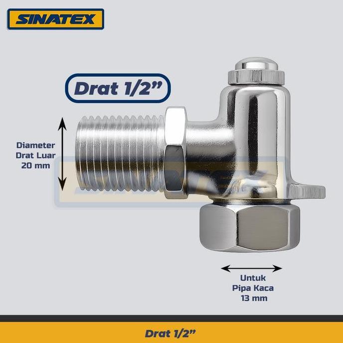 Basahimankaluma - Kran Kaca Boiler Setrika Uap Elbow Kaca Tabung Boiler Setrika Uap 3/8 1/2 Sinatex 