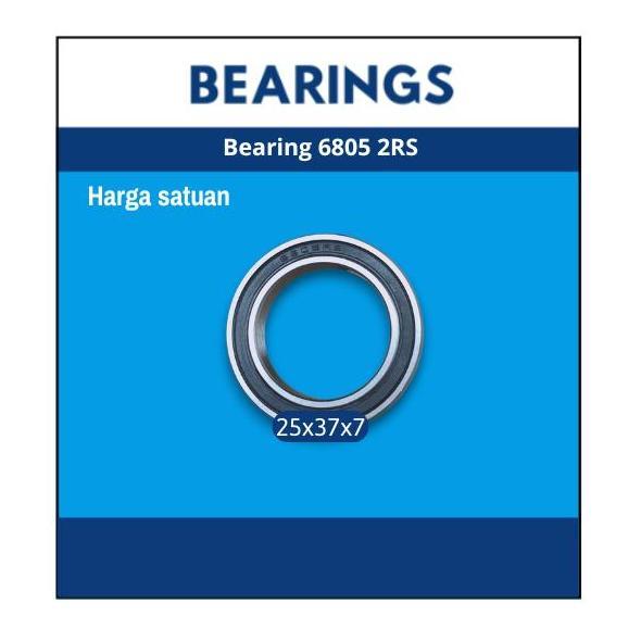 Bearing 6805 2Rs N*N Double Tutup Karet | Bearing 6805 2Rs