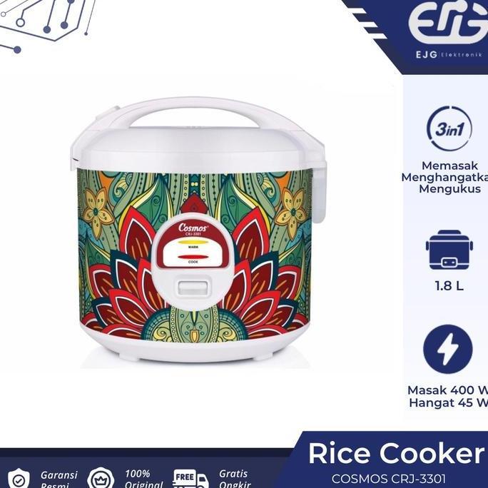 SALE - Cosmos Magic Com CRJ 3301 N CRJ 3301 NB Rice Cooker 1.8 Liter CRJ3301N CRJ3301NB