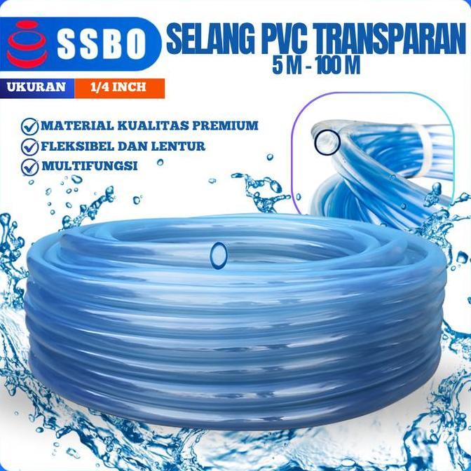 Sakan- Selang Air 1/4 Inch 1-100 Meter /Selang Tukang Selang Air Timbang Selang Timbang Selang Aquar