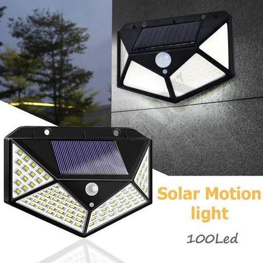 Lampu LED Solar 100 LED Tembok Dinding Solar Tembok Pagar Tenaga Surya