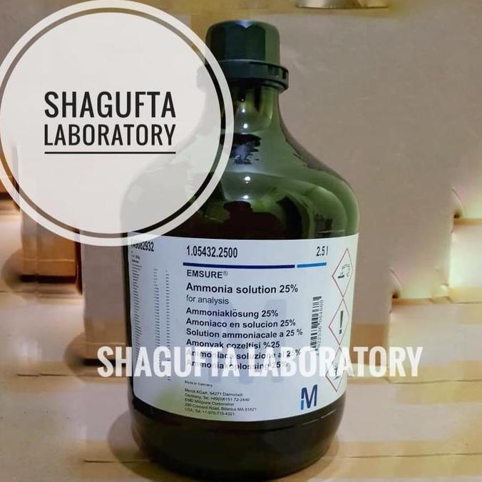 Medikl - Ammonia Solution 25% Pro Analis Merck 105432 2.5L / Larutan Amonia