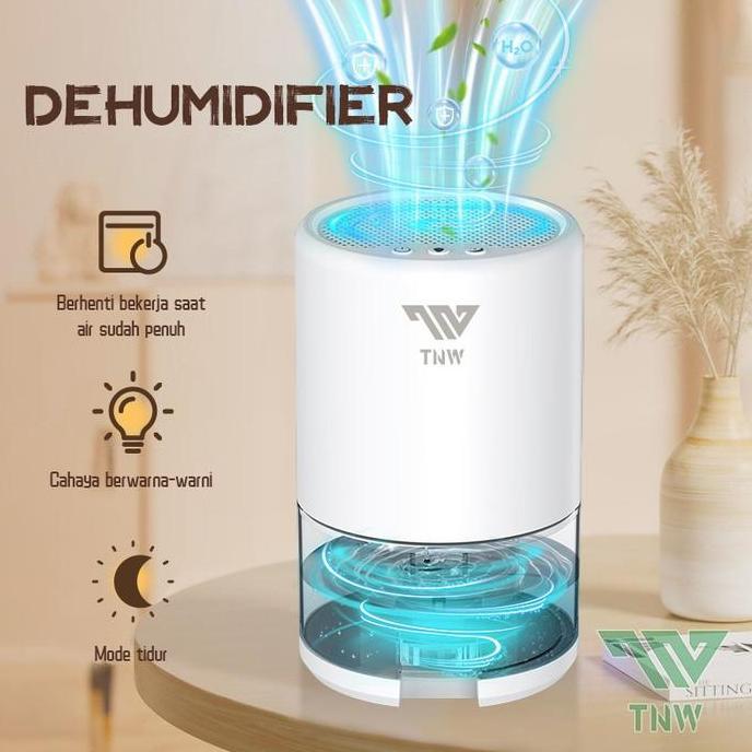 HARGA SAHABAT - TNW HD10 Dehumidifier 1L Air Dryer 2 In 1 Air Purifier Portabel Dehumidifier Serap A