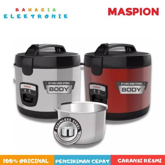STOK TERBATAS - MASPION MRJ-1856 BSSN Rice Cooker Stainless Kapasitas 1,8 Liter