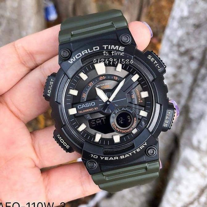 CASIO STANDARD AEQ-110W-3AVDF AEQ110W-3AVDF ANALOG DIGITAL ORIGINAL