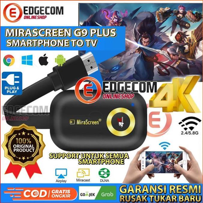 NEW - Mirascreen G9 Plus 5G+2,4G 4K HDMI Wireless Display Dongle