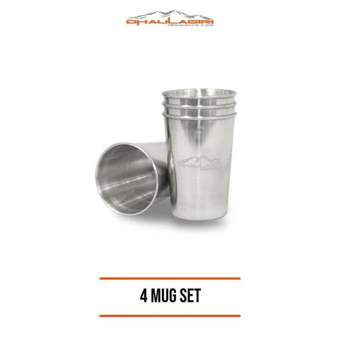 Gelas Camping Dhaulagiri 4 Mug Set - Camping Mug Stainless