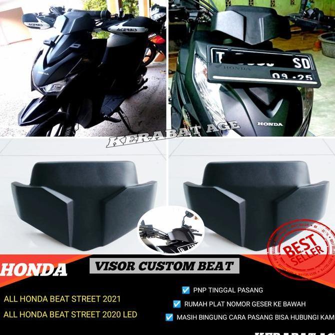 Aksesoris Beat Street 2021 Variasi Visor Custom Batok Depan Original
