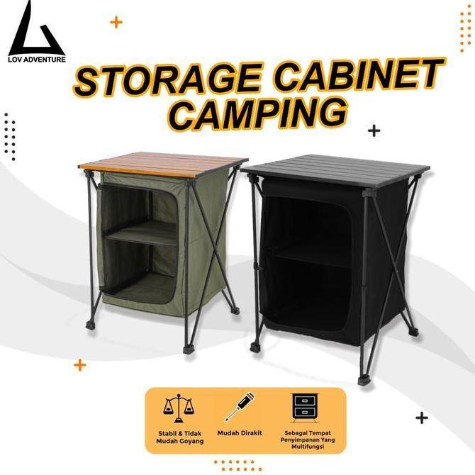 Rak Meja Lipat Camping Plus Penyimpanan - Storage Cabinet Camping