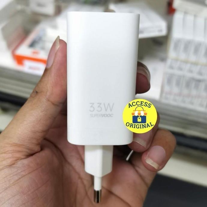 TERBARU - Charger Adaptor 33W Supervooc OPPO Reno 8t 4G A77s A57 2022 Original
