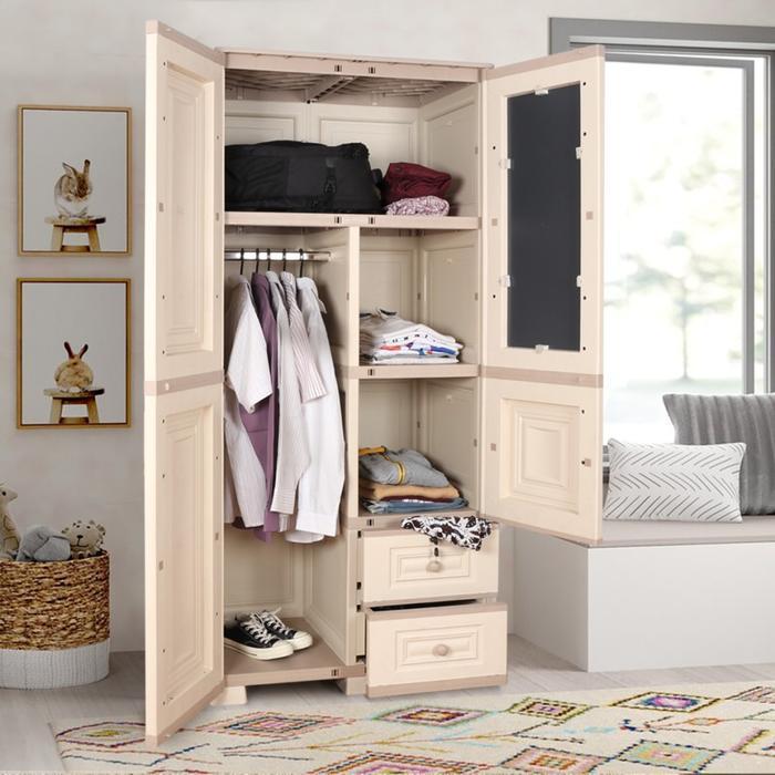 Olymplast Lemari Pakaian Plastik 2 Pintu Minimalis - OTC 02P Modern