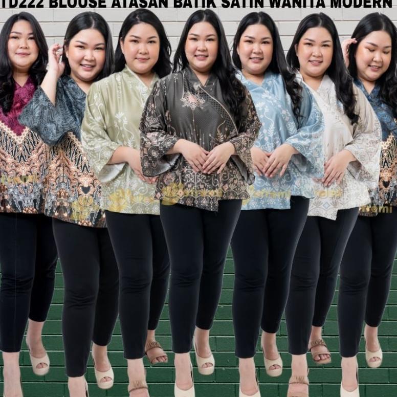 TD222 BLOUSE BATIK JUMBO//BATIK JUMBO WANITA// BLOUSE BATIK MODERN#ATASAN FORMAL KERJA WANITA KANTOR