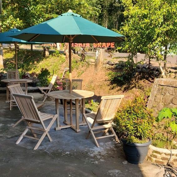 Meja Payung Cafe Taman, Set Meja Kursi Payung Cafe Taman - Outdoor