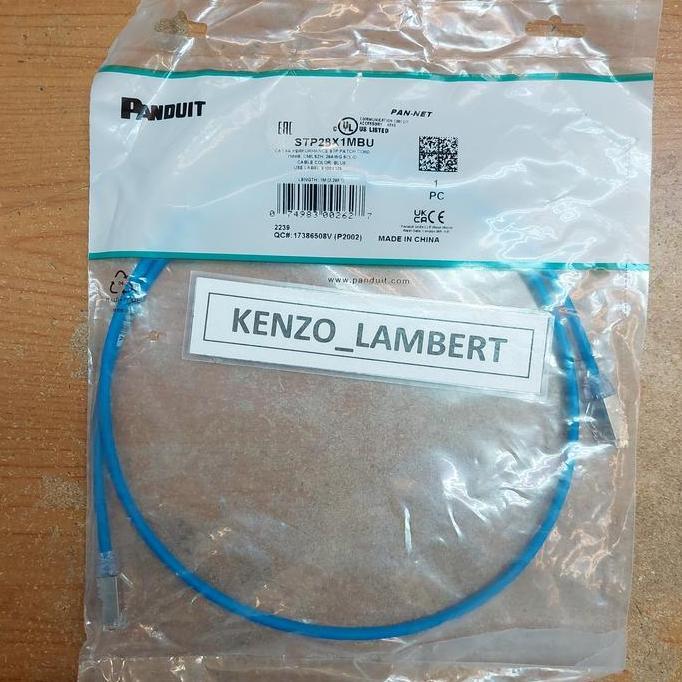 TERBARU - PATCH CORD PANDUIT CAT 6A STP LSZH 10GB 1 METER STP28X1MBU STP PANDUIT
